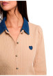 Thumbnail Pull beige uni avec une coupe droite et des manches longues - Image 5
