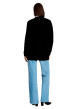 Thumbnail Gilet noir uni avec une coupe droite et des manches longues - Image 3