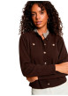 Thumbnail Gilet chocolat uni avec une coupe droite et des manches longues - Image 4
