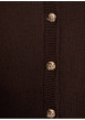 Thumbnail Gilet chocolat uni avec une coupe droite et des manches longues - Image 6