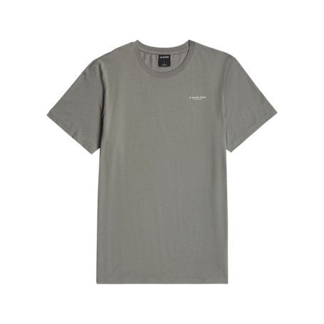 T-shirt en coton biologique gris à coupe droite...