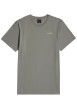Thumbnail T-shirt en coton biologique gris à coupe droite pourvu de manches courtes