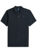 Thumbnail Polo en coton biologique marine à coupe droite pourvu d'un col boutonné