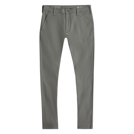 Pantalon chino en coton gris coupe skinny...