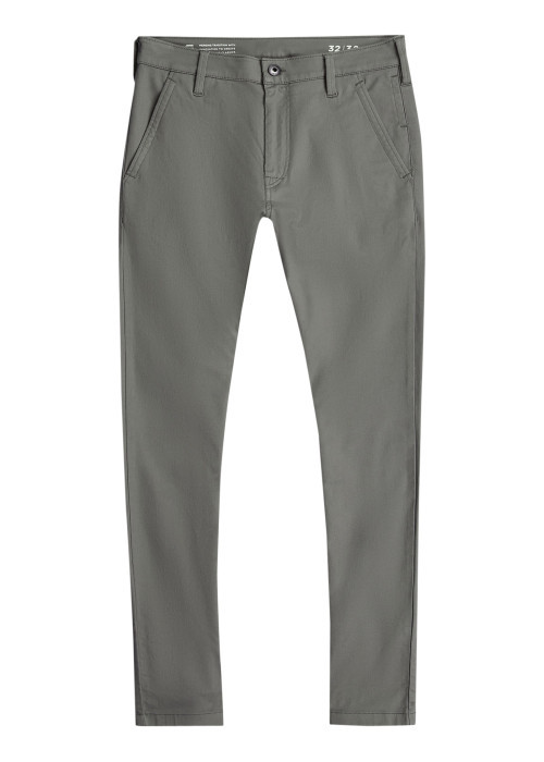 Pantalon chino en coton gris coupe skinny...