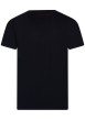 Thumbnail T-shirt en coton marine uni avec un col rond avec logo de la marque - Image 2