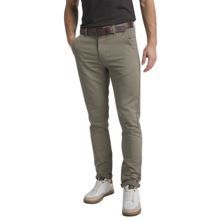 Pantalon chino en coton kaki pourvu d'une coupe...