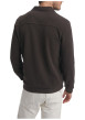 Thumbnail Sweat chocolat uni à manches longues doté d'une coupe droite et d'un col polo - Image 3