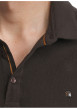 Thumbnail Sweat chocolat uni à manches longues doté d'une coupe droite et d'un col polo - Image 6