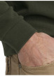 Thumbnail Sweat kaki uni doté d'un col polo et de manche longues orné du logo brodé - Image 5