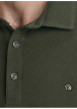 Thumbnail Sweat kaki uni doté d'un col polo et de manche longues orné du logo brodé - Image 6