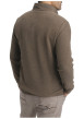 Thumbnail Sweat taupe uni muni d'une coupe droite et d'un col camionneur - Image 3