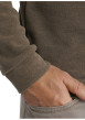 Thumbnail Sweat taupe uni muni d'une coupe droite et d'un col camionneur - Image 4