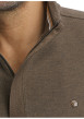Thumbnail Sweat taupe uni muni d'une coupe droite et d'un col camionneur - Image 5