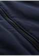 Thumbnail Blouson bleu marine uni à coupe droite avec un col montant et 2 poches - Image 2