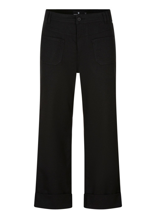 Pantalon noir à coupe ample avec 4 poches...