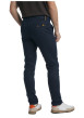 Thumbnail Pantalon chino en coton bleu marine uni avec une coupe slim et des ourlets - Image 3