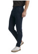 Thumbnail Pantalon chino en coton bleu marine uni avec une coupe slim et des ourlets - Image 4