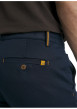 Thumbnail Pantalon chino en coton bleu marine uni avec une coupe slim et des ourlets - Image 5