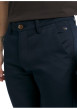 Thumbnail Pantalon chino en coton bleu marine uni avec une coupe slim et des ourlets - Image 6