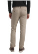 Thumbnail Pantalon chino en coton beige uni avec une coupe slim et des ourlets - Image 3