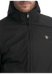 Thumbnail Blouson chaud noir uni pourvu d'une coupe droite à capuche et manches longues - Image 6