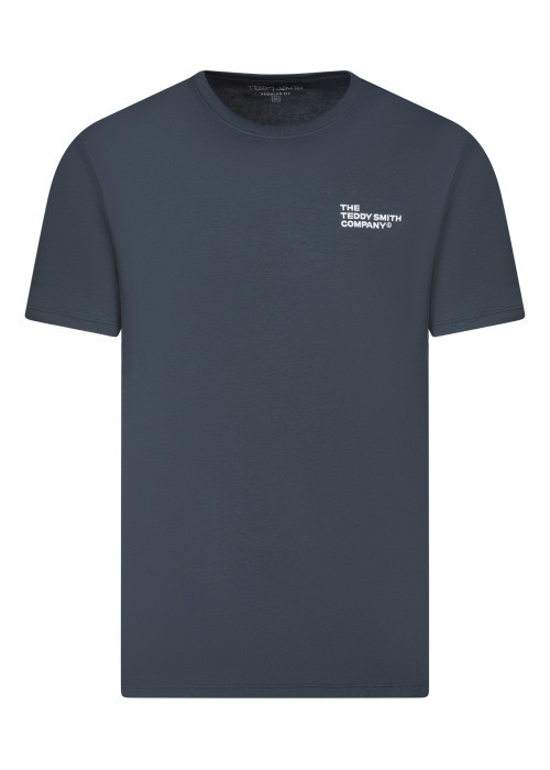 T-shirt en coton gris uni avec une coupe droite...
