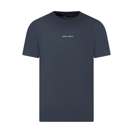 T-shirt en coton gris uni avec une coupe droite...