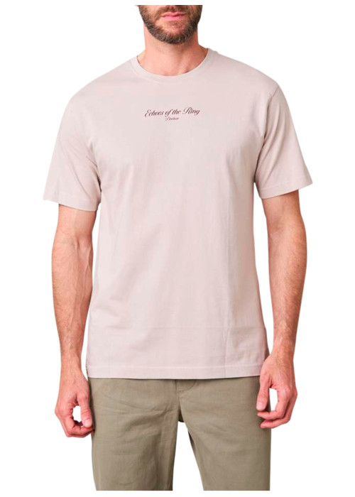 T-shirt en coton beige à imprimé gants de box...