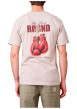 Thumbnail T-shirt en coton beige à imprimé gants de box avec une coupe droite - Image 2
