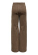 Thumbnail Pantalon en coton mélangé brun à coupe bootcut pourvu de poches plaquées - Image 2