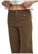 Thumbnail Pantalon en coton mélangé brun à coupe bootcut pourvu de poches plaquées - Image 5