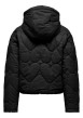 Thumbnail Doudoune noire à coupe ajustée pourvu d'un col à capuche épais - Image 2