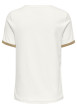 Thumbnail T-shirt en coton biologique blanc à coupe droite pourvu d'un col rond - Image 2