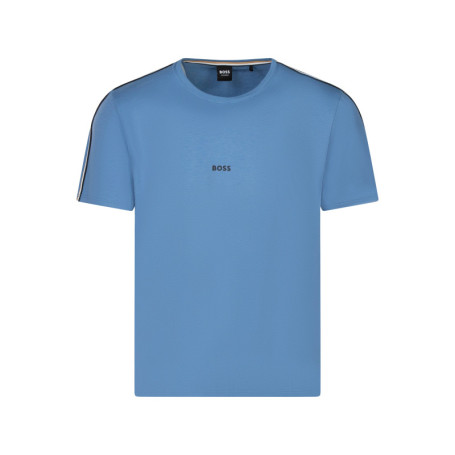 T-shirt en coton bleu clair uni avec une coupe...