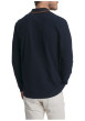 Thumbnail Polo en coton bleu marine uni munie d'une coupe droite et un col boutonné - Image 3