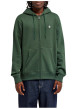 Thumbnail Sweat zippé en coton mélangé vert à coupe droite pourvu de manches longues - Image 3