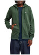 Thumbnail Sweat zippé en coton mélangé vert à coupe droite pourvu de manches longues - Image 4