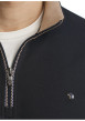 Thumbnail Sweat en coton mélangé stretch bleu marine à coupe droite et manches longues - Image 4