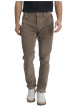 Thumbnail Pantalon chino taupe en coton velours côtelé doté d'une coupe slim