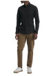 Thumbnail Chemise en coton noire ornée de motifs géométriques avec une coupe ajustée - Image 4