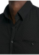Thumbnail Chemise en coton noire ornée de motifs géométriques avec une coupe ajustée - Image 5