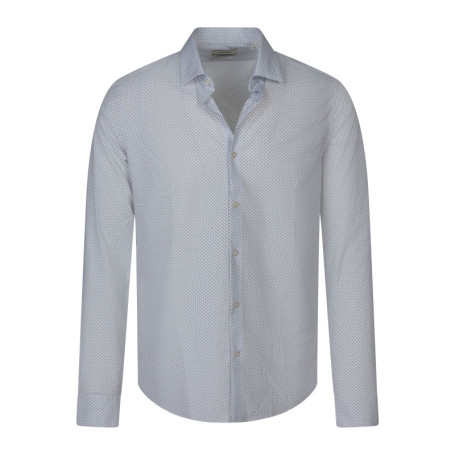 Chemise blanche à motifs dotée d'une coupe slim...