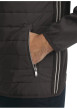 Thumbnail Doudoune en coton mélangé marron uni pourvue d'une coupe droite - Image 3