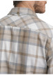 Thumbnail Chemise en coton beige clair à carreaux pourvue d'une coupe ajustée - Image 3