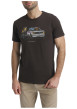 Thumbnail T-shirt en coton chocolat avec un imprimé de voiture et une moto