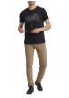 Thumbnail T-shirt en coton noir avec un imprimé moto et une coupe droite - Image 2