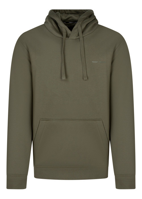 Sweat à capuche kaki avec une coupe droite et...