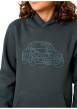 Thumbnail Sweat kaki uni avec un col à capuche et une voiture imprimée - Image 4