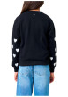 Thumbnail Sweat en coton mélangé noir uni à motifs avec une coupe droite - Image 4